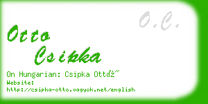 otto csipka business card